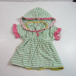 matilda jane girl's swim coverup freestyle green striped size 4